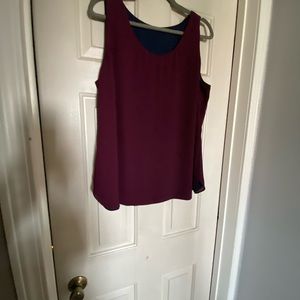 Chicos reversible blue or burgundy shell